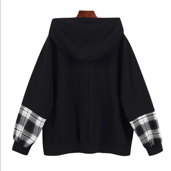 🔥2for$25🔥Plaid print light weight hoodie - Picture 2 of 7